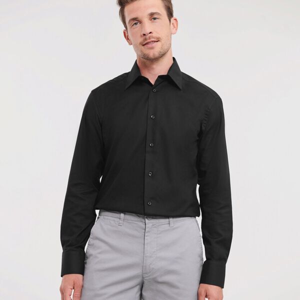 Long sleeve easycare tailored Oxford shirt Thumbnail